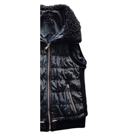 CALVIN KLEIN Performance Down Puffer Vest Women’s Size Small Premium Black - Picture 8 of 10